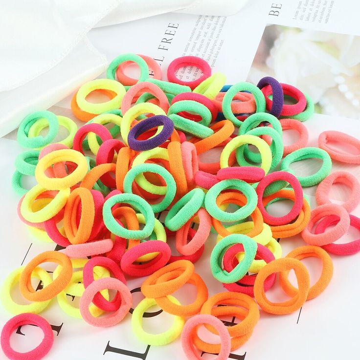 50/100Pcs Colorful Nylon Hair Bands for Children Scrunchie Hair Ties Rubber Band Kids Elastic Hair Leagues Girl Hair Accessories