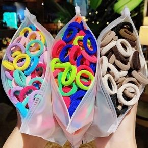 50/100Pcs Colorful Nylon Hair Bands for Children Scrunchie Hair Ties Rubber Band Kids Elastic Hair Leagues Girl Hair Accessories